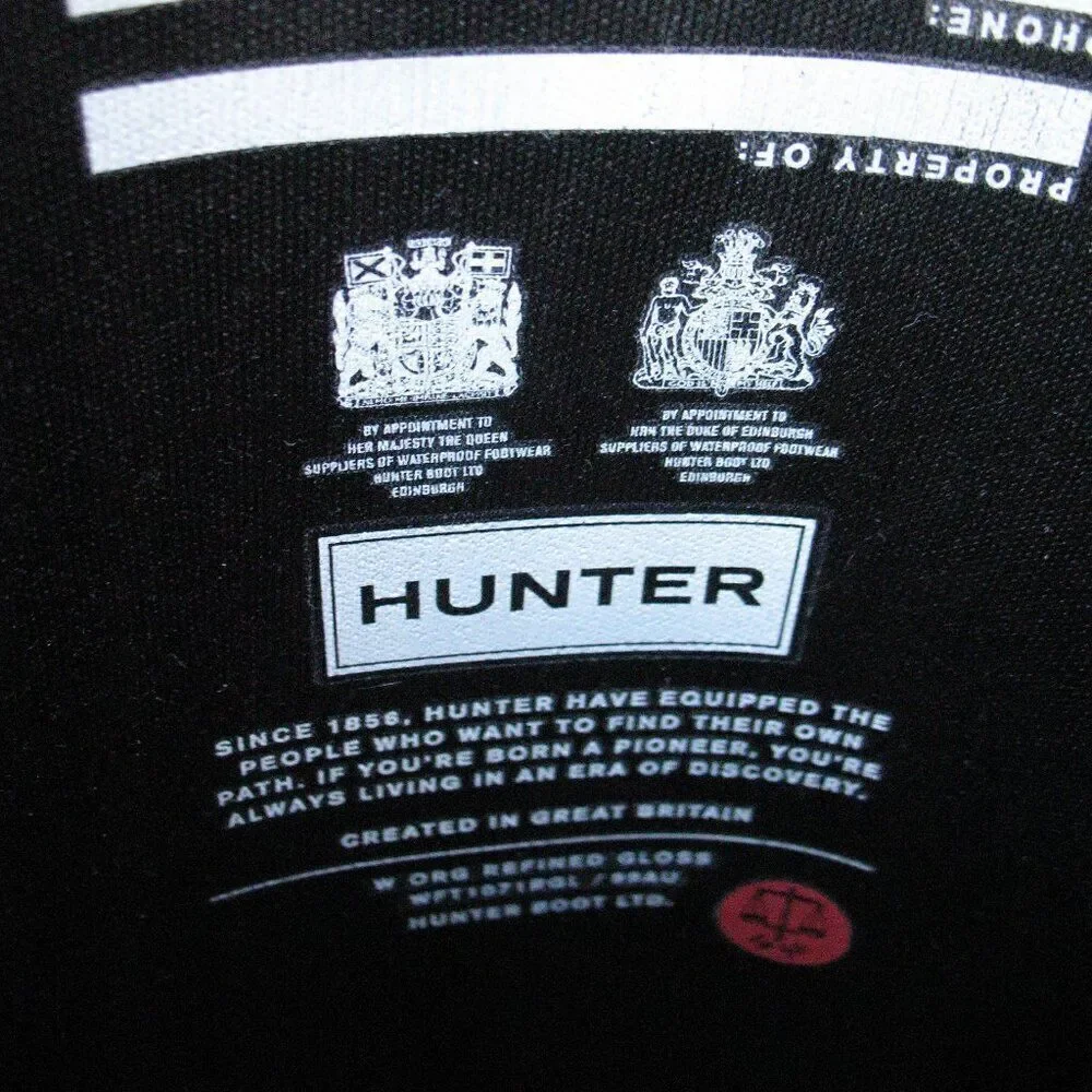 Hunter Original Refined tall wellington boots in black gloss